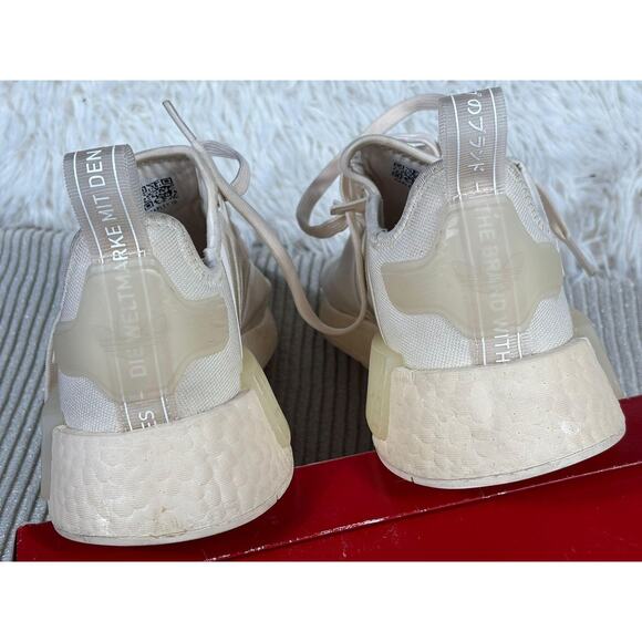 Adidas NMD_R1 V2 Shoes Womens Size 8 Cream White Boost Parley Running Sneakers - Picture 6 of 9